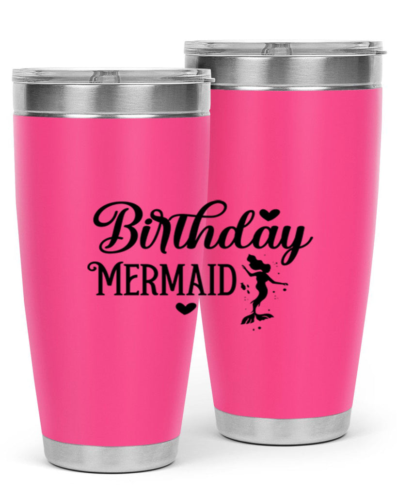 Birthday Mermaid 72#- mermaid- Tumbler