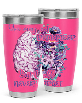 Brain Floral AlzheimerS Awareness 128#- alzheimers- Tumbler