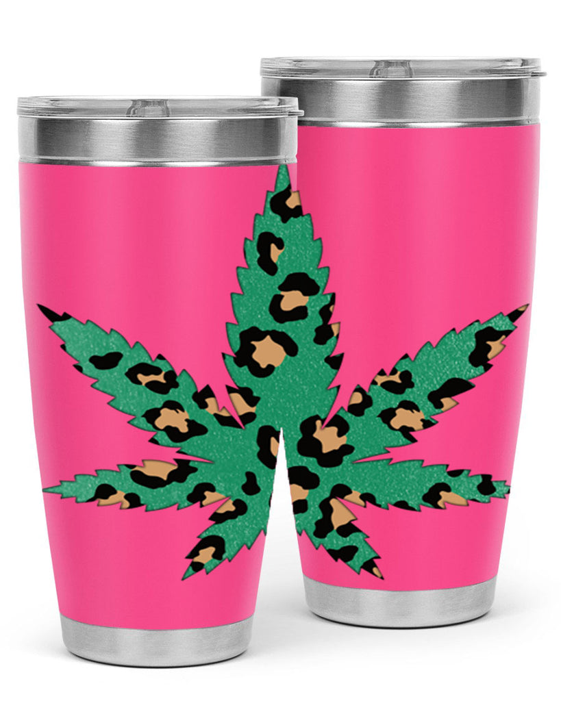 Cannabis Leopard Print 54#- marijuana- Tumbler