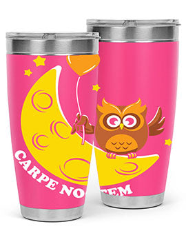 Carpe Noctem Moon Stars Owl A TurtleRabbit 1#- owl- Tumblers