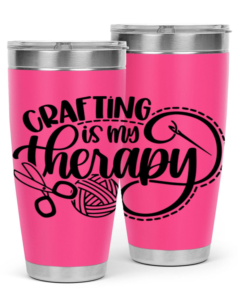 Crafting Is My Therapy 34#- crafting- Tumbler