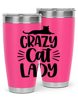 Crazy Cat Lady Style 92#- cat- Tumbler