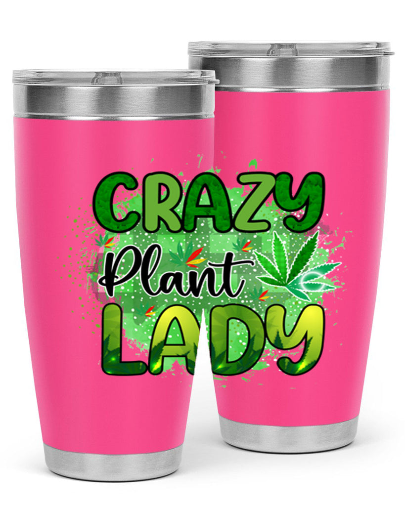 Crazy Plant Lady 64#- marijuana- Tumbler