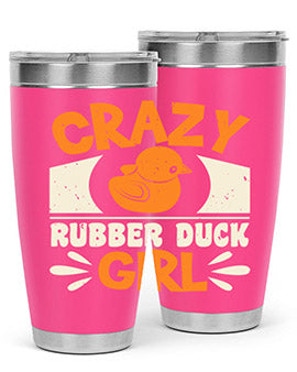 Crazy Rubber Duck Girl Style 4#- duck- Tumbler