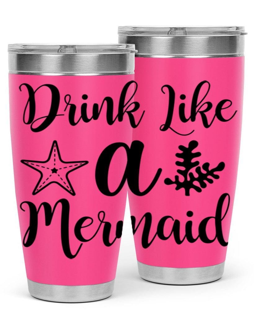 Drink like a mermaid 149#- mermaid- Tumbler