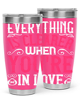 Everything is clearer when youre in love Style 48#- dog- Tumbler