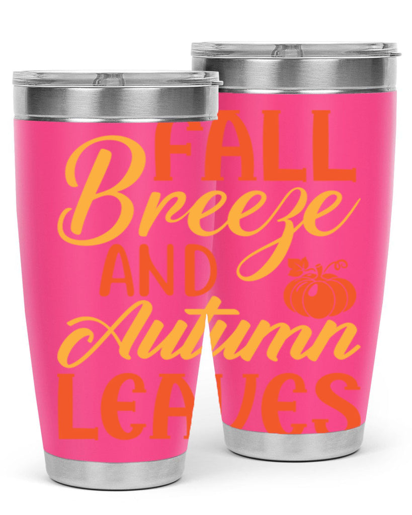 Fall Breeze and Autumn Leaves 92#- fall- Tumbler