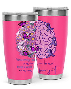 Floral Brain I Will Never Forget 146#- alzheimers- Tumbler