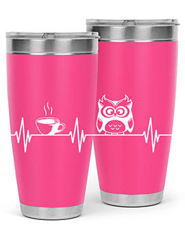 Funny Coffee Lover Night Owl A TurtleRabbit 5#- owl- Tumblers