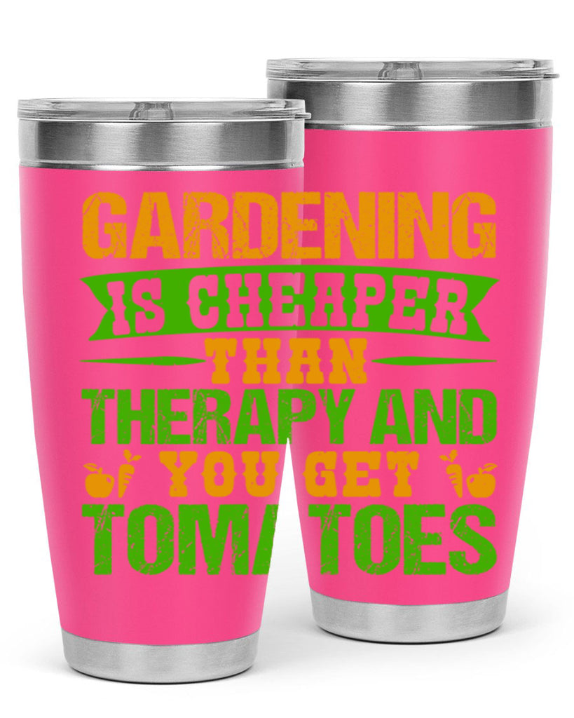 Gardening is cheaper than therapy 63#- farming and gardening- Tumbler