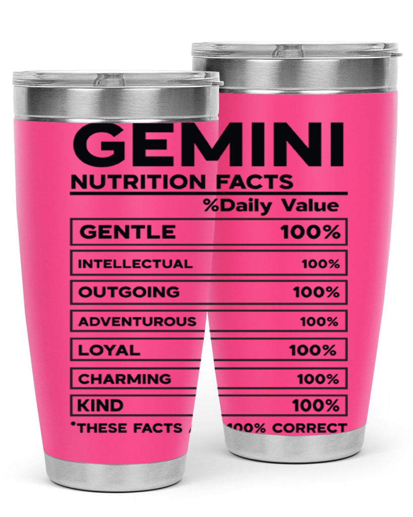 Gemini Nutrition Facts 220#- zodiac- Tumbler