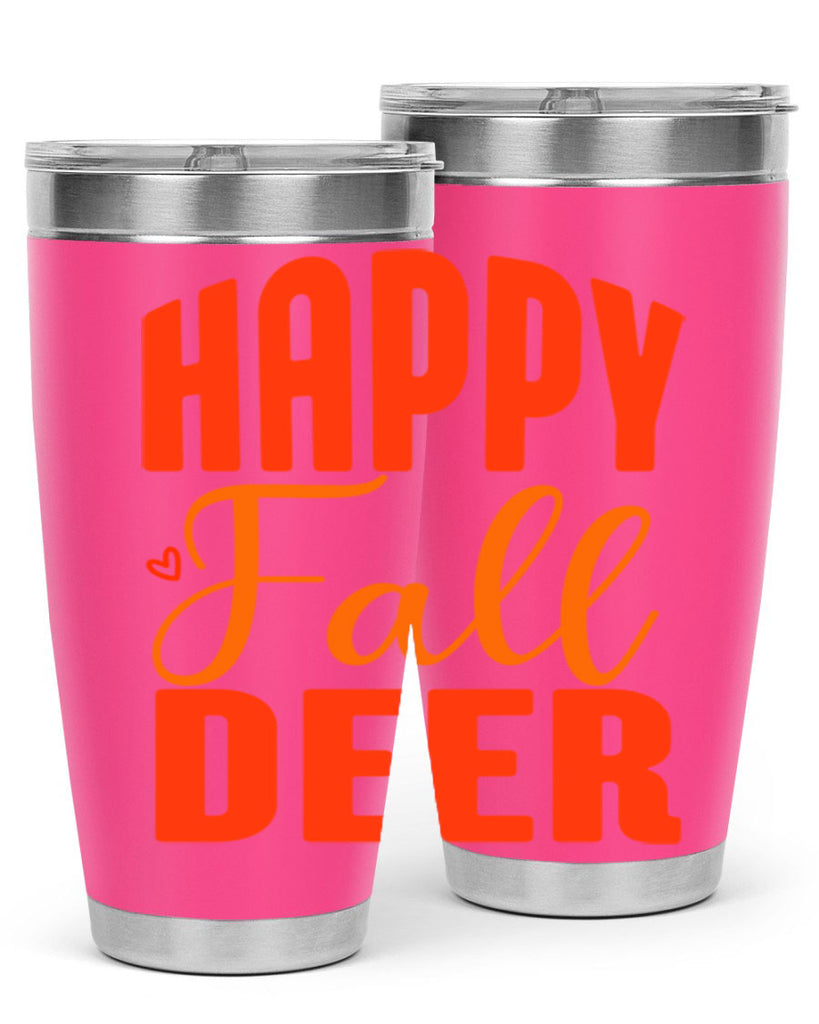 Happy Fall Deer Design 218#- fall- Tumbler