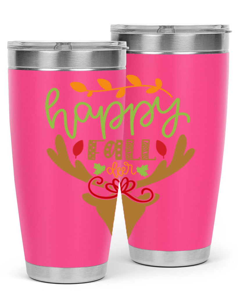 Happy Fall deer 219#- fall- Tumbler