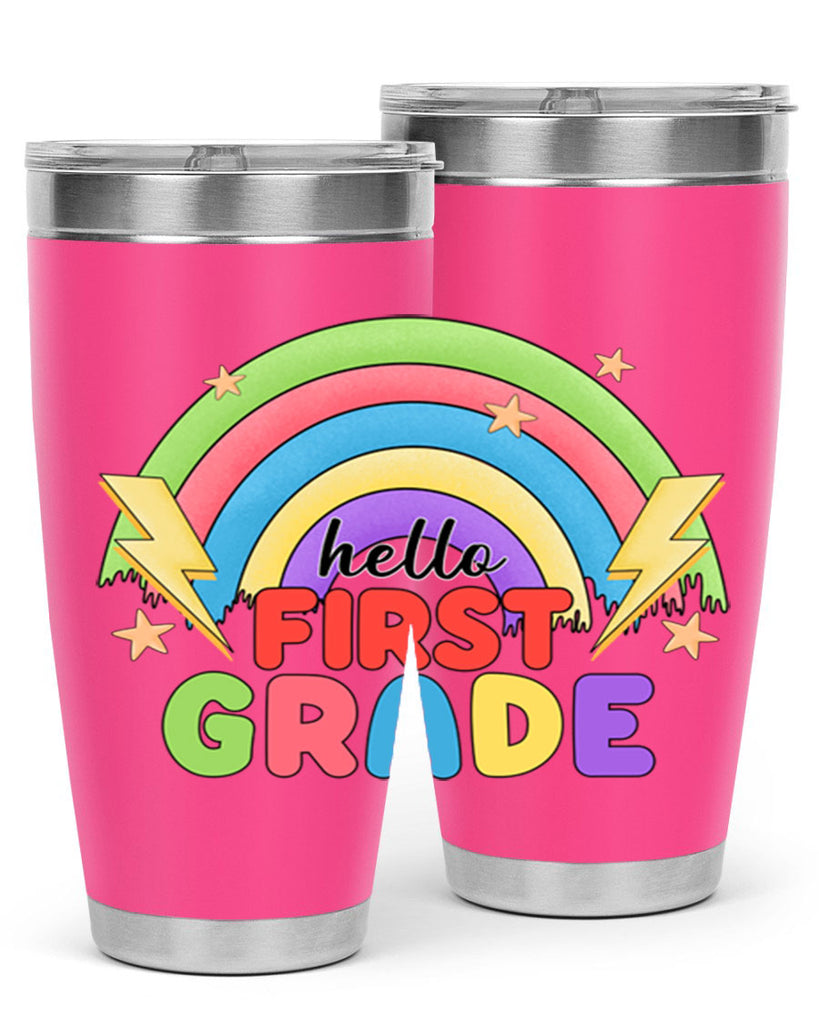 Hello 1st Grade Rainbow 13#- 1st grade- Tumbler