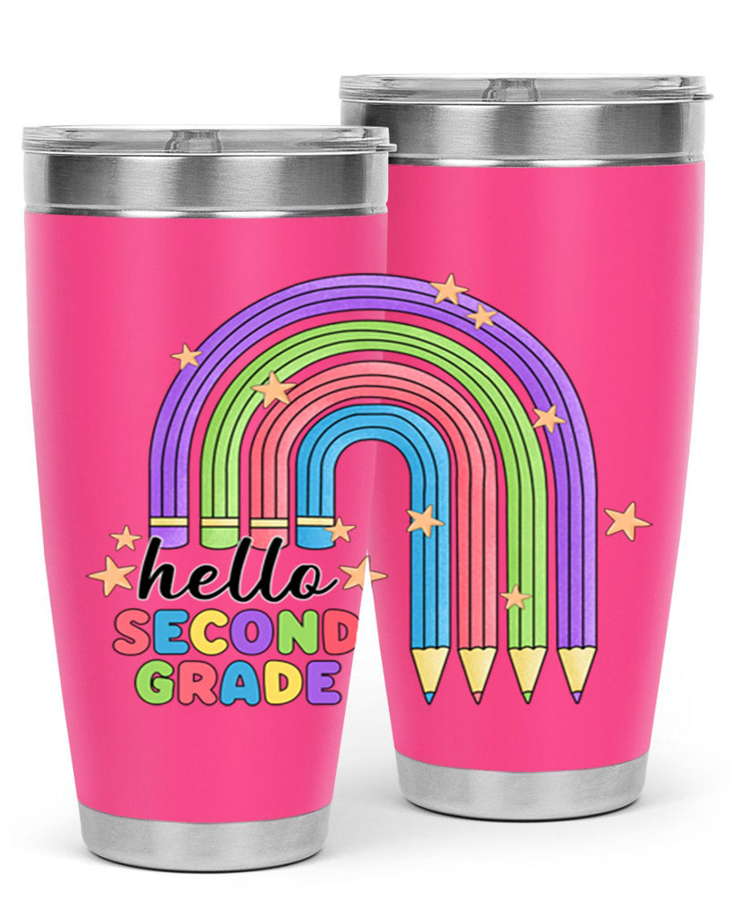 Hello 2nd Grade Pencil Rainbow 11#- second grade- Tumbler