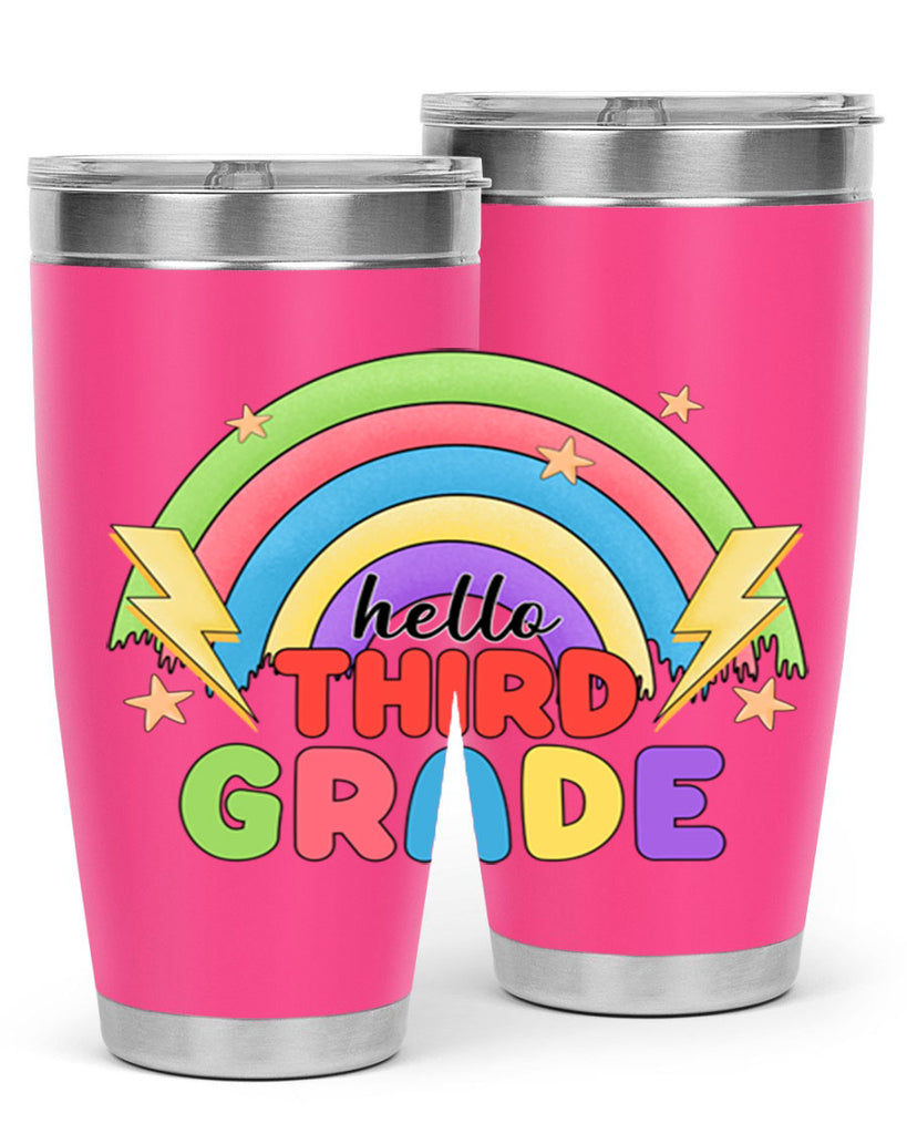 Hello 3rd Grade Rainbow 12#- 3rd grade- Tumbler