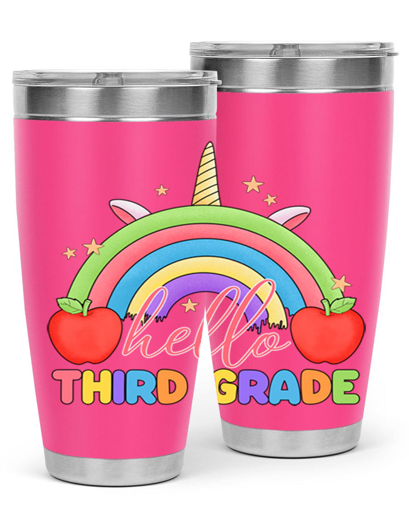 Hello 3rd Grade Unicorn Rainbow 13#- 3rd grade- Tumbler