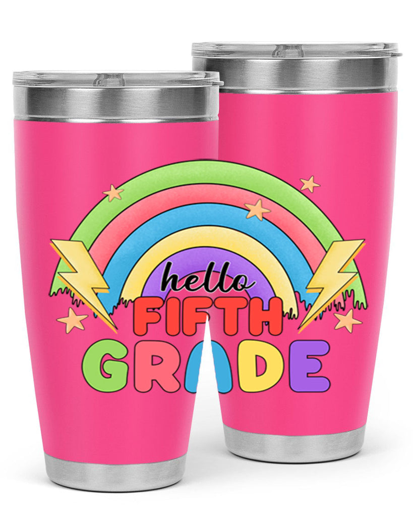 Hello 5th Grade Rainbow 14#- 5th grade- Tumbler