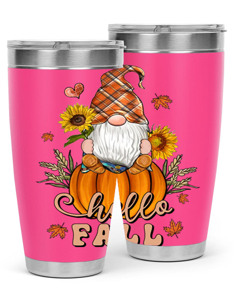 HelloFallAutumnGnome 298#- fall- Tumbler