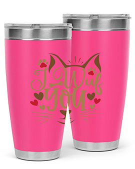 I Wuf You Style 16#- cat- Tumbler