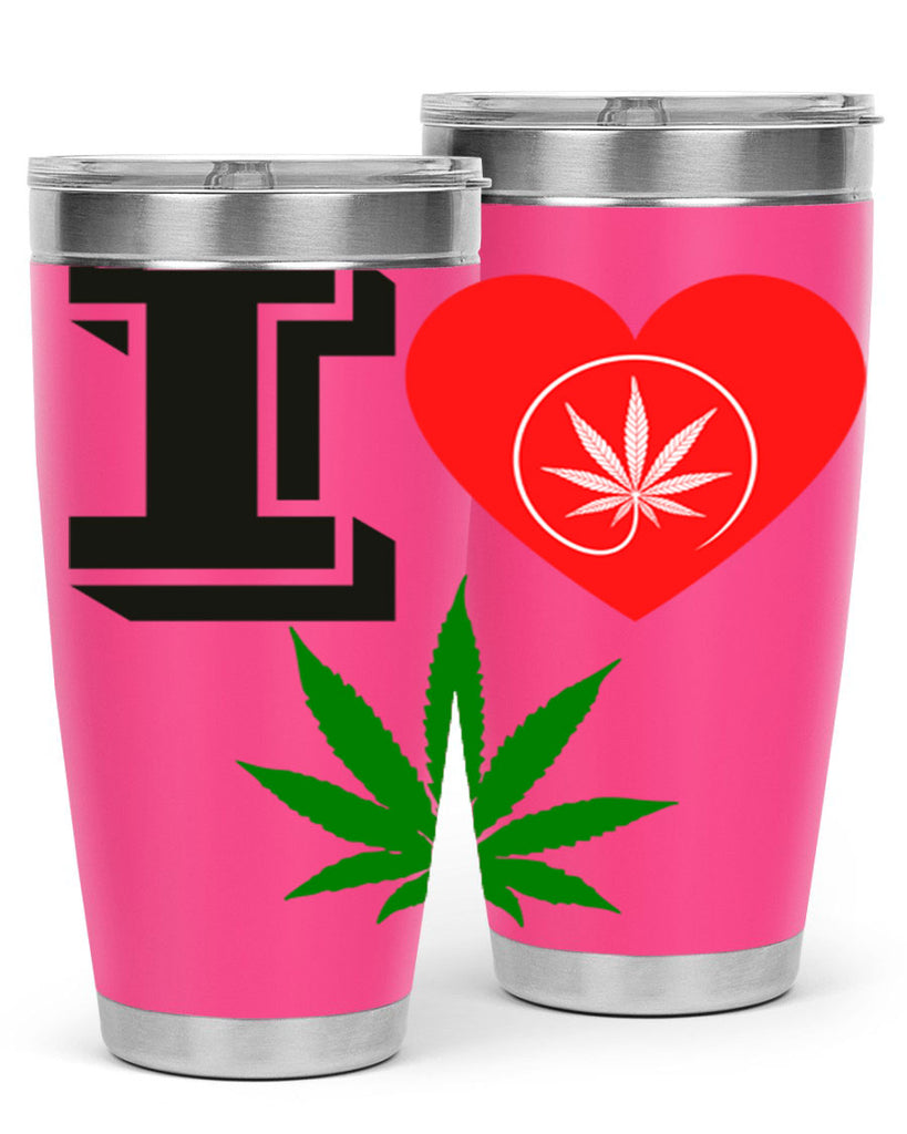 I love Cannabis heart 126#- marijuana- Tumbler