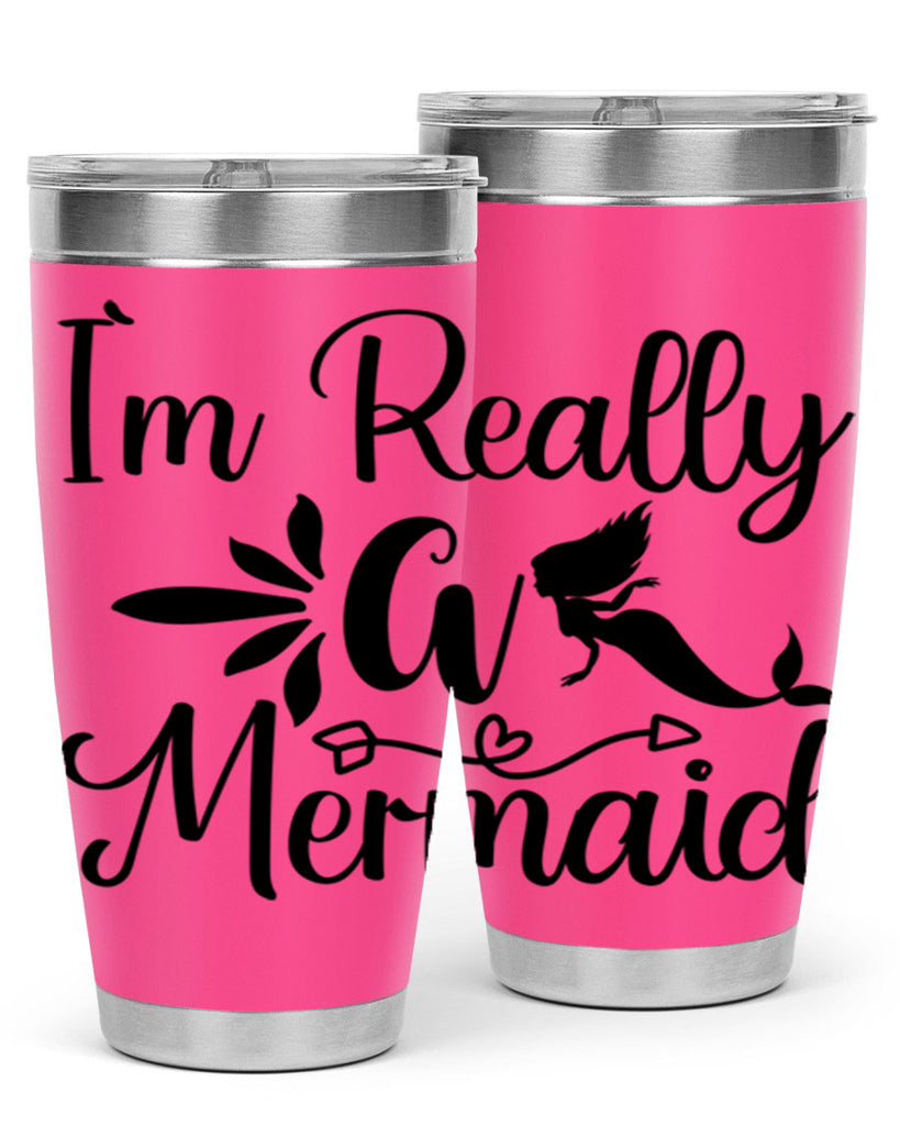 Im really a mermaid 261#- mermaid- Tumbler