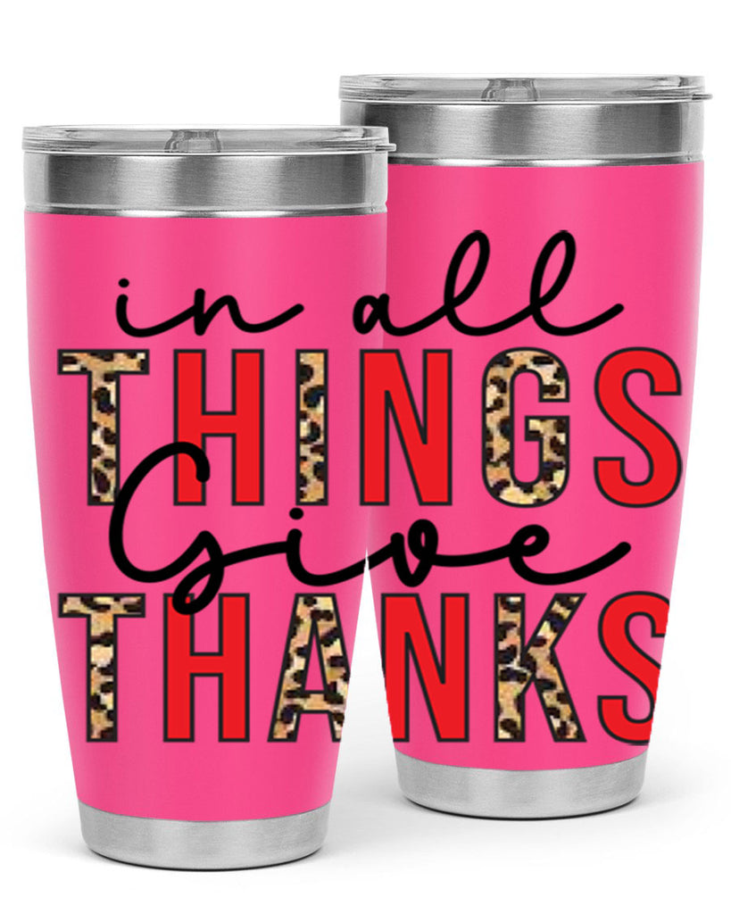 In all things give thanks 352#- fall- Tumbler