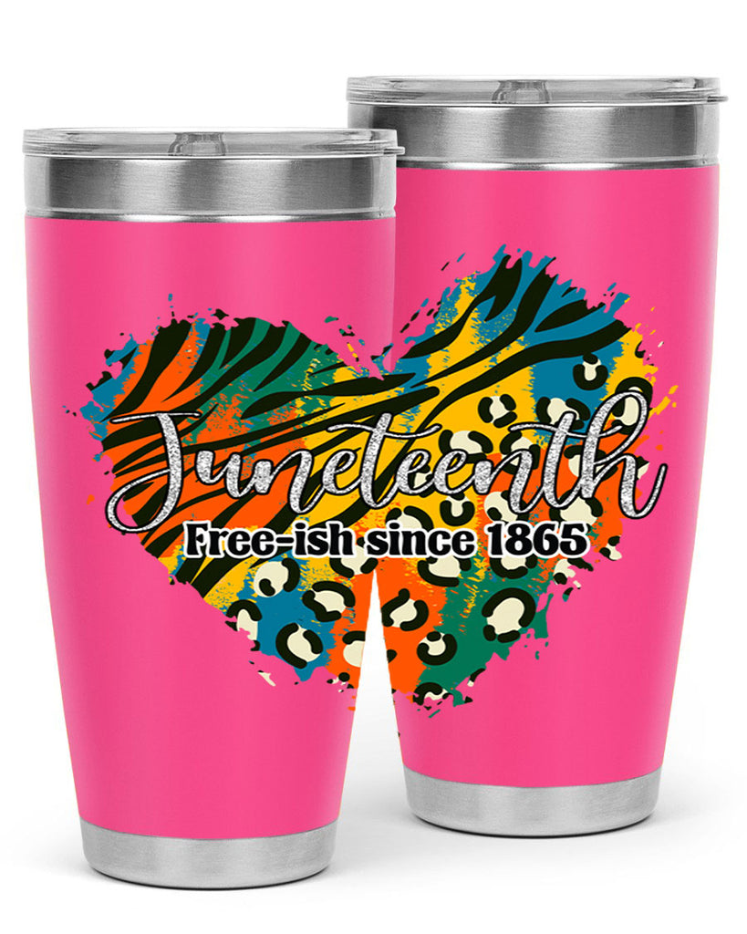 Juneteenth Freeish Since 1865 Heart Png 38#- Juneteenth- tumbler