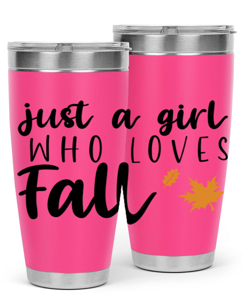 Just A Girl Who Loves Fall 380#- fall- Tumbler