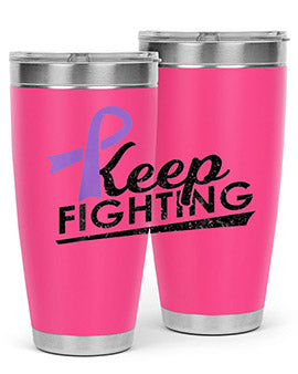 Keep Fighting Alzheimers Epilepsy Warrior Awareness Ribbon 190#- alzheimers- Tumbler