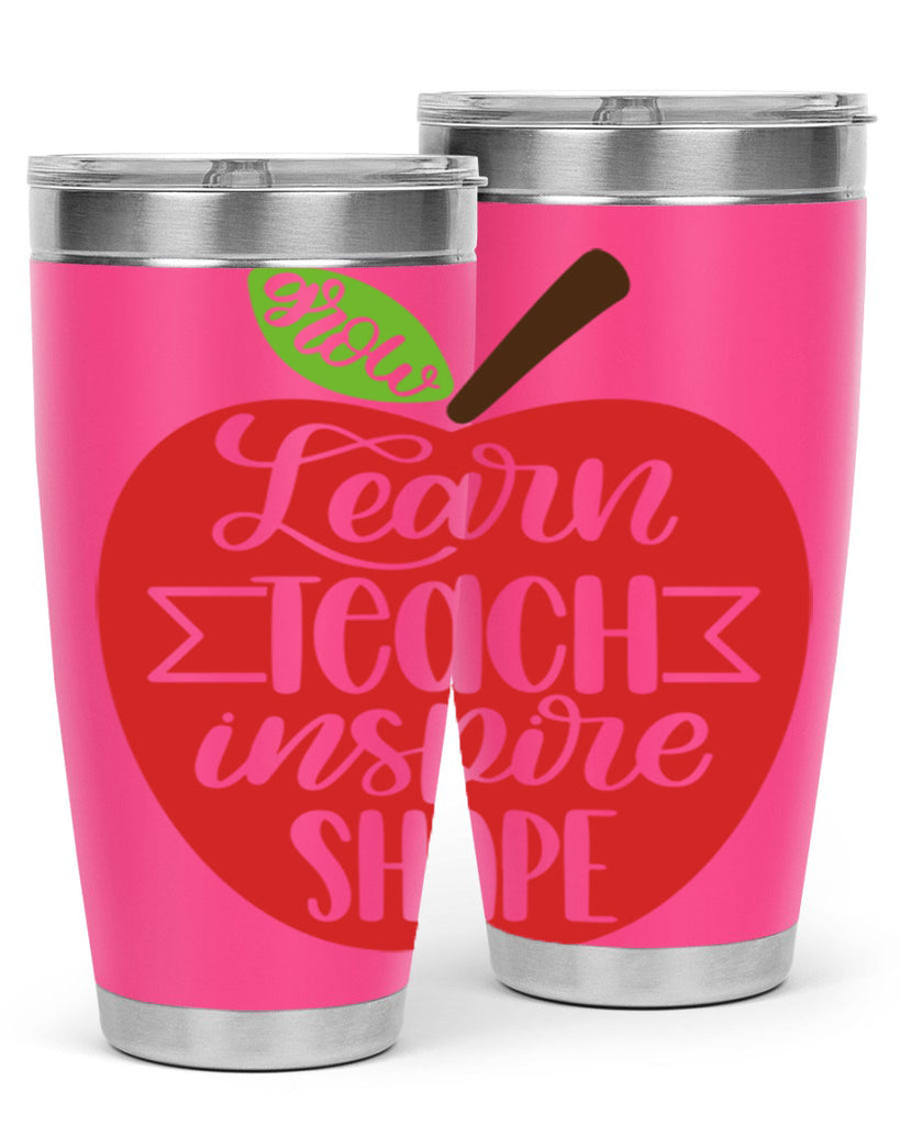 Learn Teach Inspire Shape Style 68#- teacher- tumbler