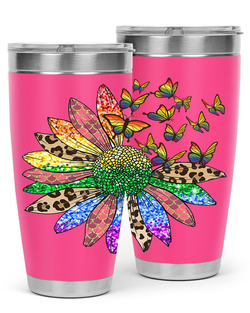 Lgbt Butterfly Sunflower  Png 52#- lgbt- Tumbler