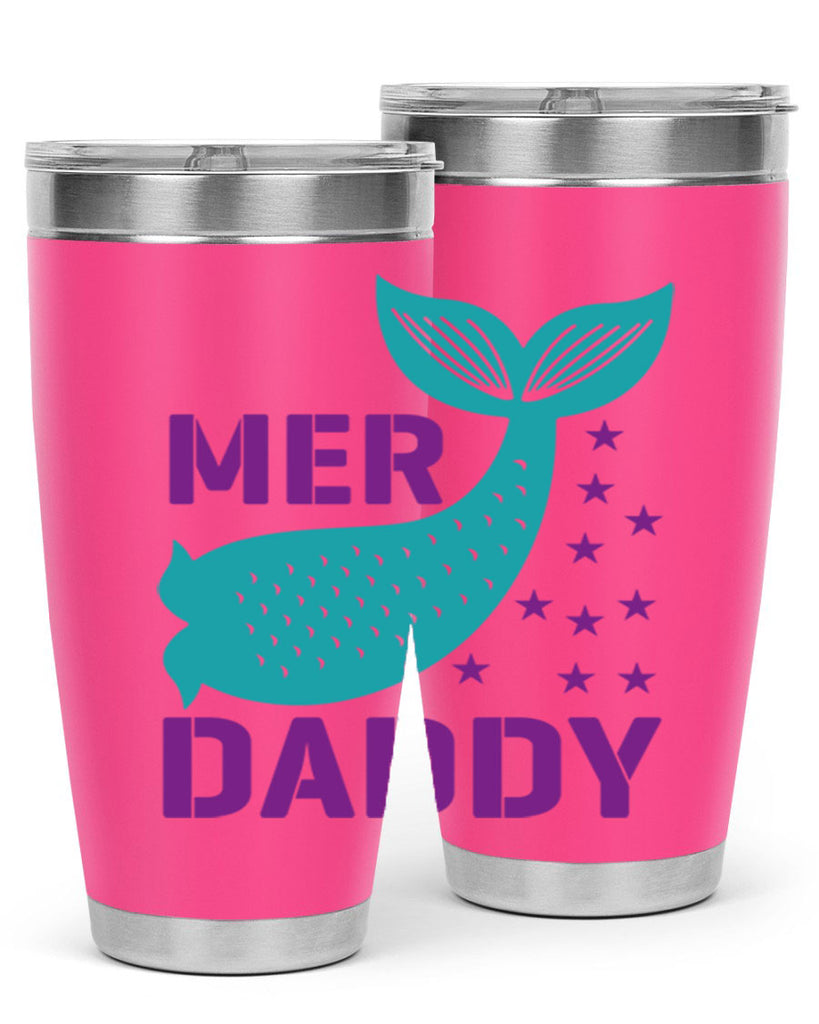 Mer Daddy 326#- mermaid- Tumbler