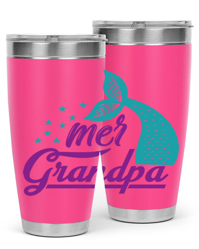 Mer Grandpa 329#- mermaid- Tumbler