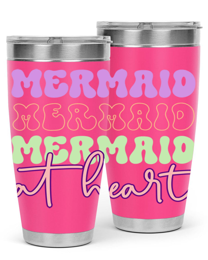 Mermaid At Heart 394#- mermaid- Tumbler