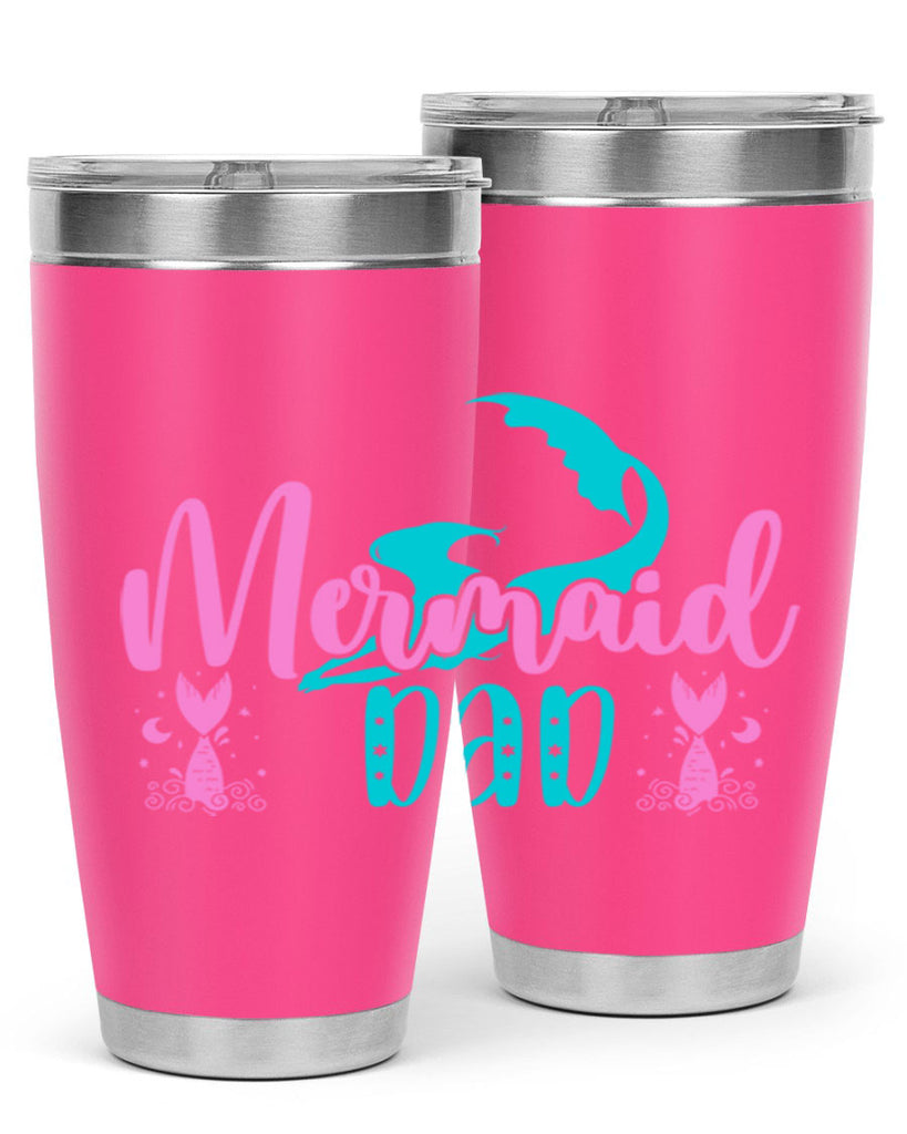 Mermaid Dad 356#- mermaid- Tumbler