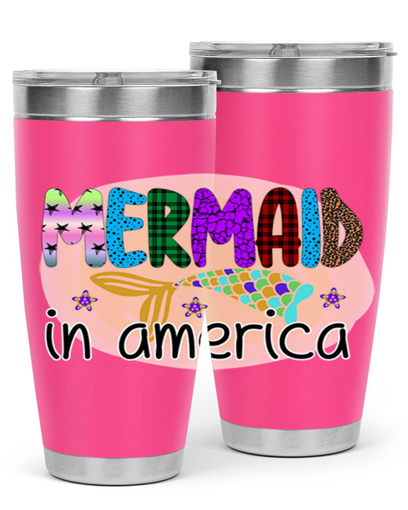 Mermaid In America 419#- mermaid- Tumbler