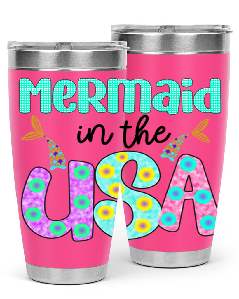 Mermaid In The Usa 421#- mermaid- Tumbler