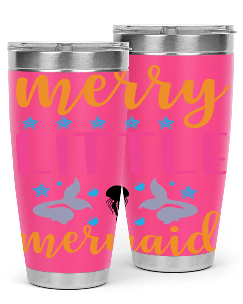 Merry Little Mermaid Design 503#- mermaid- Tumbler