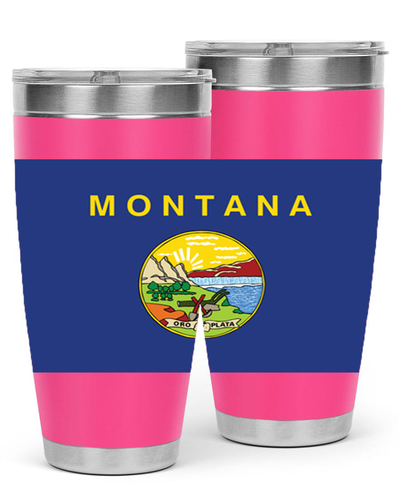 Montana 26#- Us Flags- Tumbler