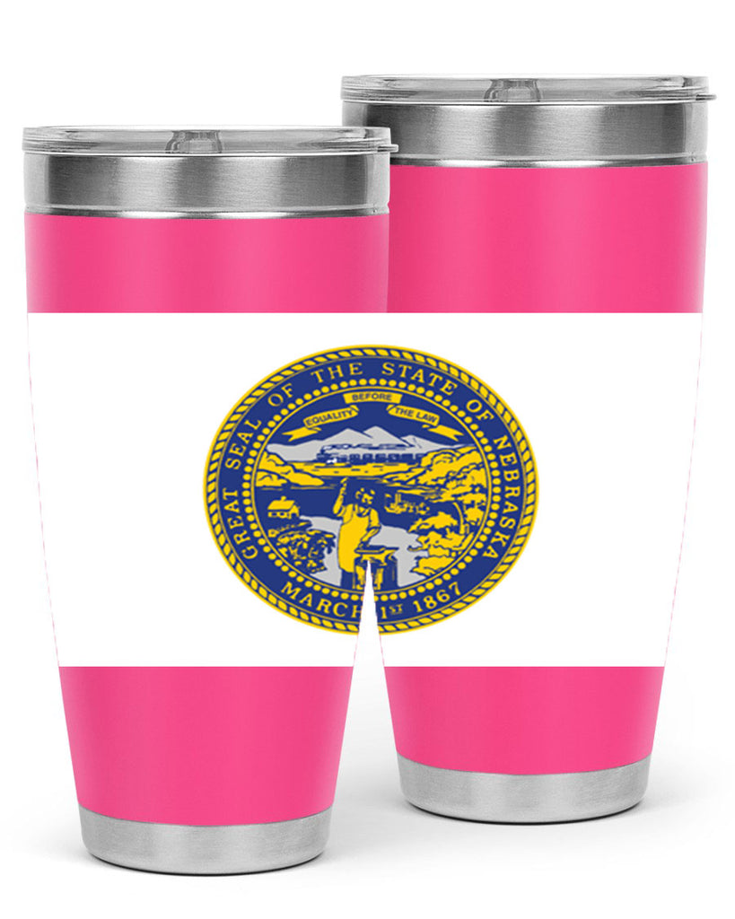 Nebraska 25#- Us Flags- Tumbler