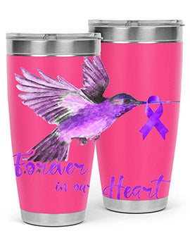 No One Figh Alone Ribbon Alzheimer 201#- alzheimers- Tumbler