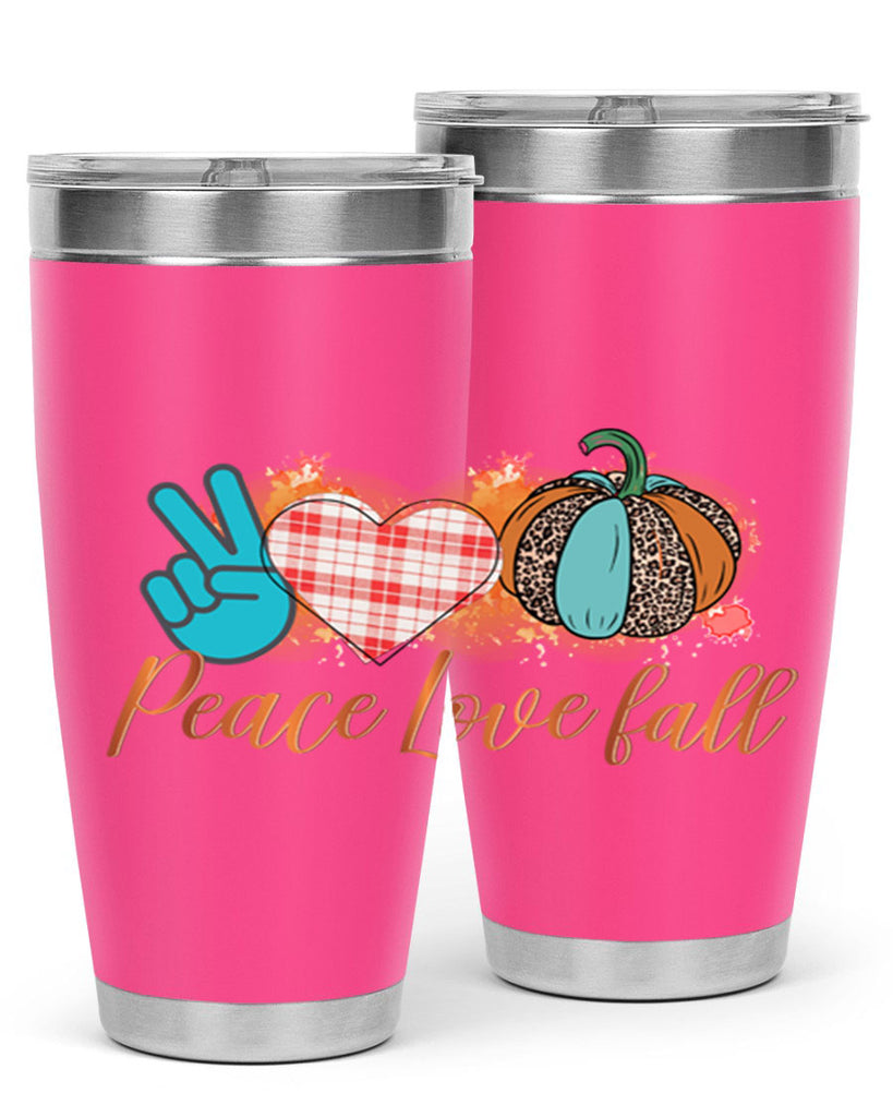 Peace Love Fall 466#- fall- Tumbler