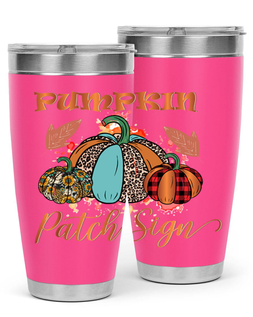 Pumpkin Patch Sign 530#- fall- Tumbler