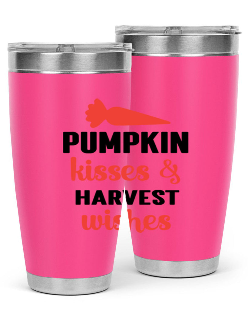 Pumpkin kisses harvest wishes 524#- fall- Tumbler