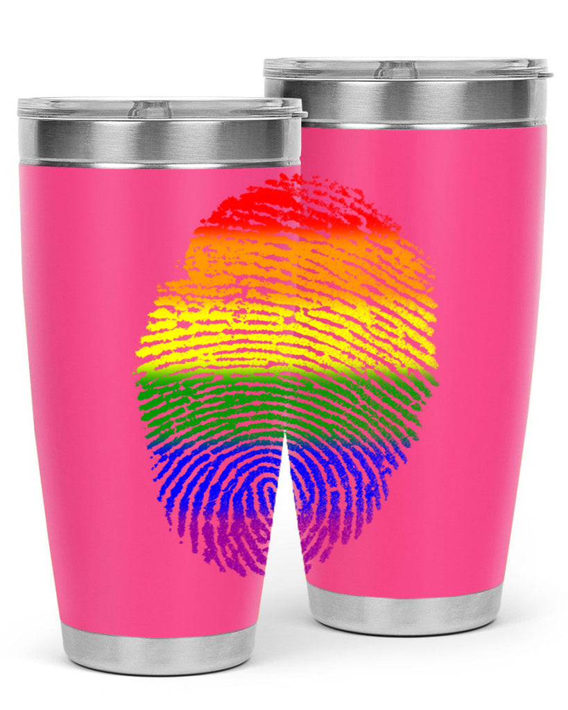 Rainbow Finger print 10#- lgbt- Tumbler