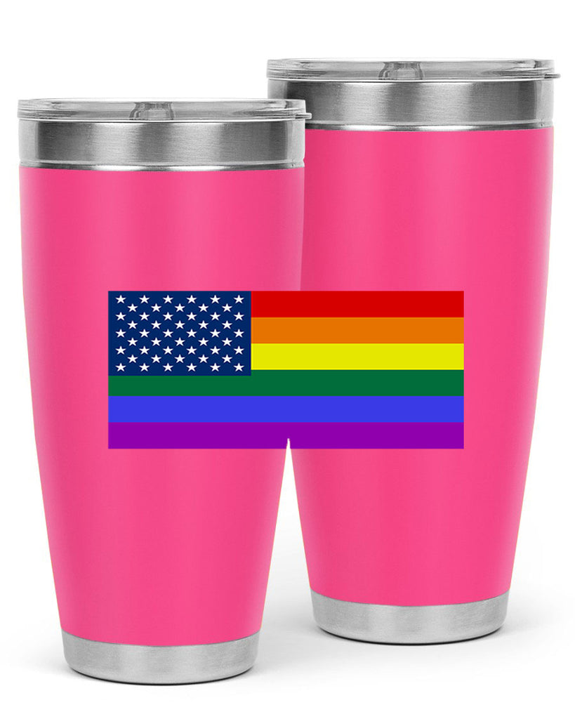 Rainbow american flag 11#- lgbt- Tumbler