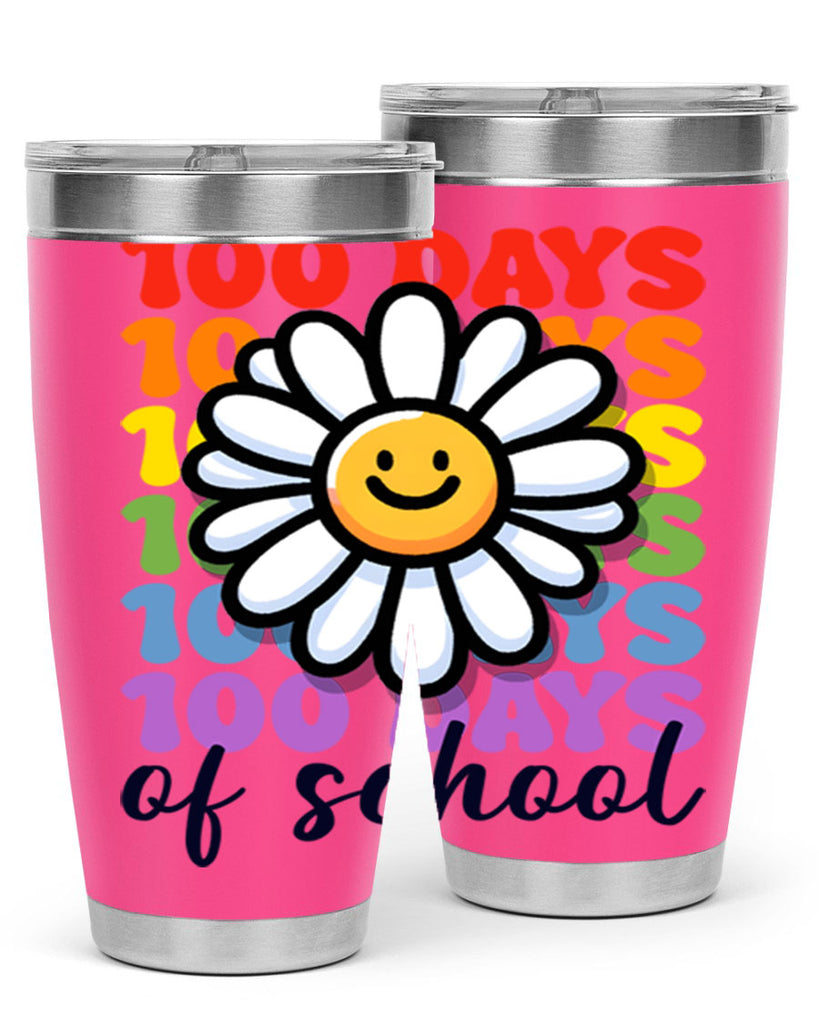 Retro Flower 100 Days Of 56#- 100 days of school- Tumbler