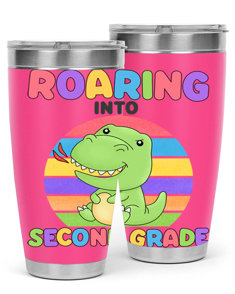 Roaring to 2nd Grade Trex 23#- second grade- Tumbler