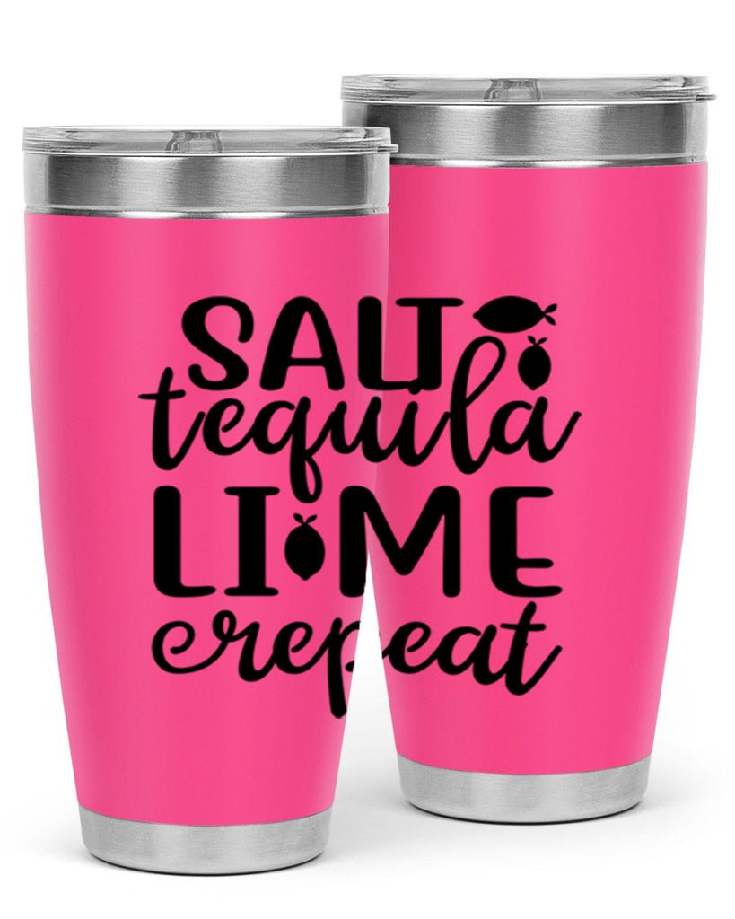 Salt tequila lime repeat 558#- mermaid- Tumbler